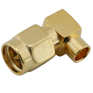 SMA Connector Plug Right Angle Soldering For RG402 Cable