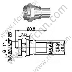 F male for antenna RF Connector