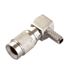 1.0/2.3 Connectors Male Right Angle Crimping For BT3002 Cable
