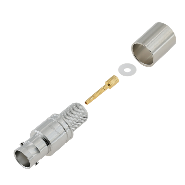 BNC Jack Connector Straight Crimping For RG8 Cable