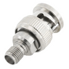 SMA Jack to BNC Plug Straight Stainless Steel Adapter 50 Ohm 