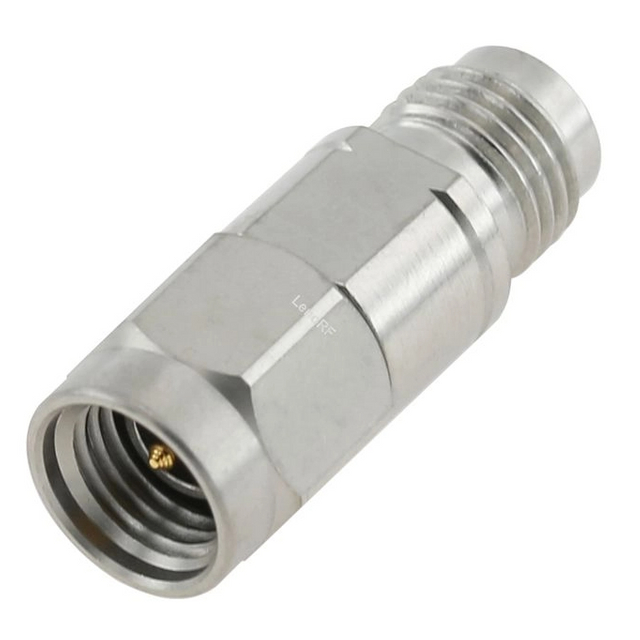 2.4 mm Jack to 3.5 mm Plug Adapter 50 OHM Straight Stainless Steel