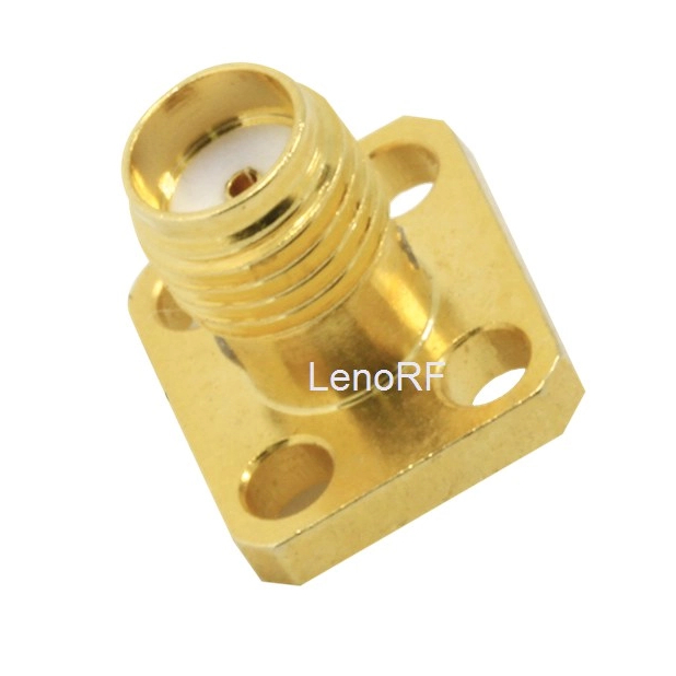 SMA Connector Female Flange Mount Straight For Microstrip 