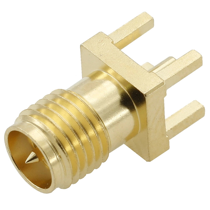 RP-SMA Jack Connector Straight Bulkhead Through Hole For PCB 