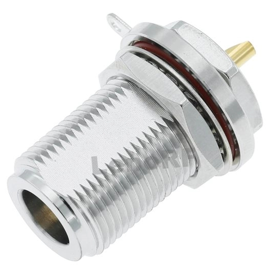 N Connector Jack Bulkhead Soldering For Microstrip