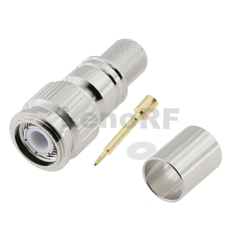  Premium TNC Connector Plug Crimping Straight For LMR400 Cable Brass Nickel Body For Drone