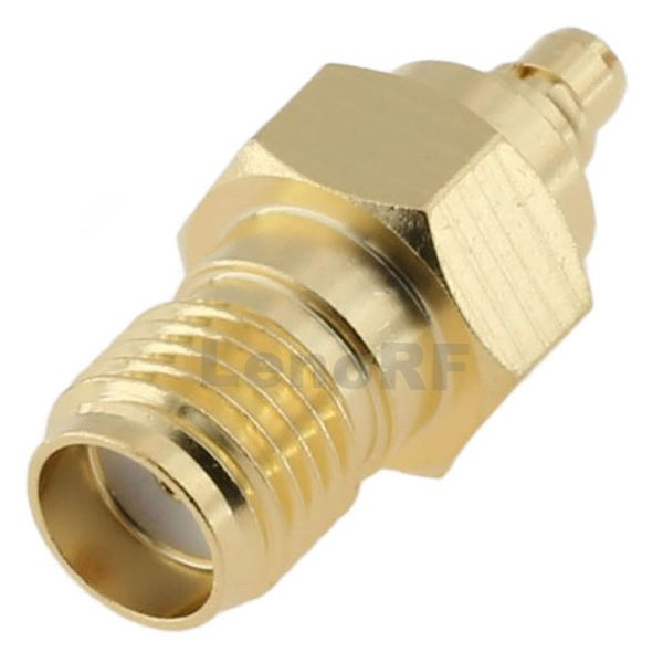 High-performance SMA Female to MMCX Male Adapter Brass Gold Plated