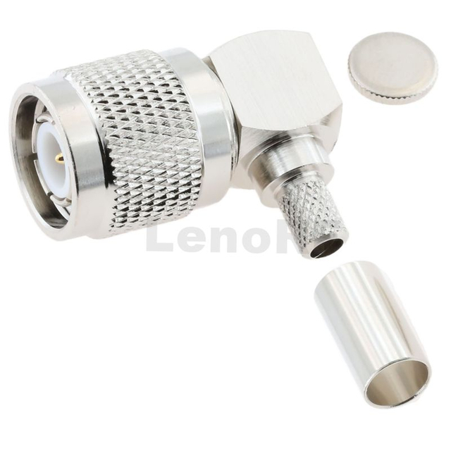 TNC Connector Male Crimp Right Angle For RG58 RG 223 RG142 Cable
