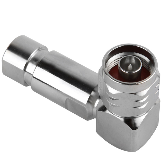 N Connectors Male Clamp Right Angle For RG6 Cables