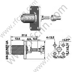 F Female Flange RF Connector for RG179