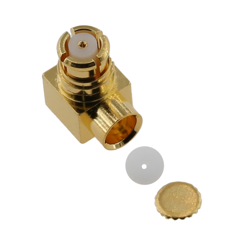 SMP Connectors Jack Solder Right Angle For 086 Cable