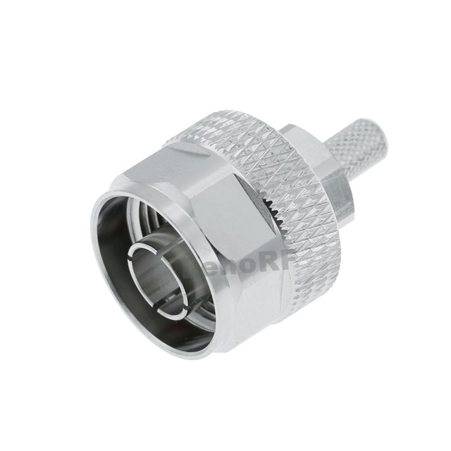 N Connectors Plug Straight Crimping For RG142 Coaxial Cable