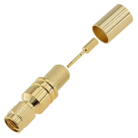 RP-SMA Plug Connector Straight Crimping For LMR300 Cable
