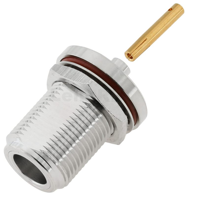 N Connector Jack Bulkhead Soldering For .141 Coaxial Cable