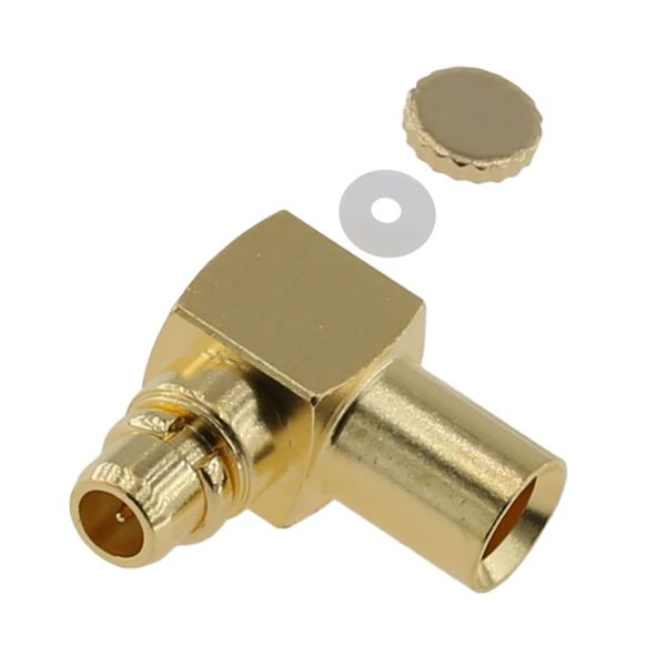MMCX Connnector Male Right Angle Solder for RG405 086 Cable