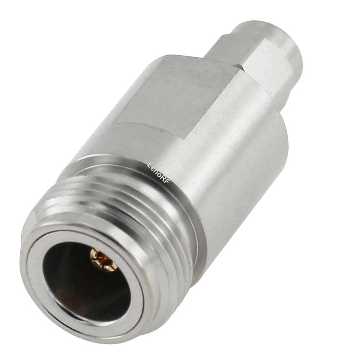 3.5 mm Plug to N Jack Adapter 50 OHM Straight Stainless Steel Body
