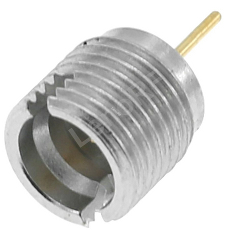 SMP Plug Connector Thread-in Straight For PCB , NIckel Plating