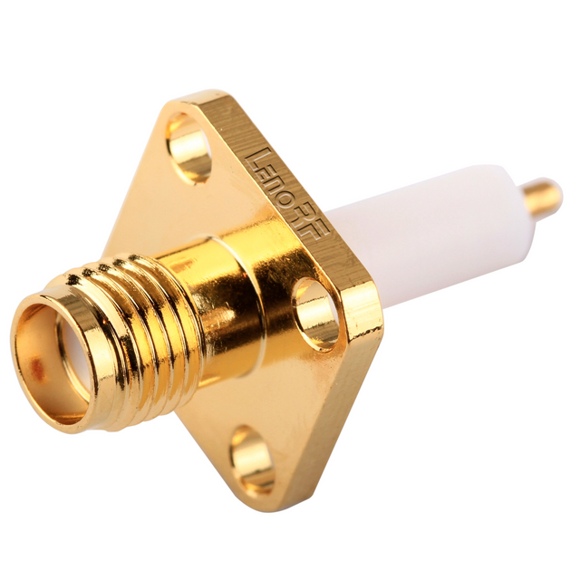 SMA Connector Jack 4 Hole Flange For Microstrip
