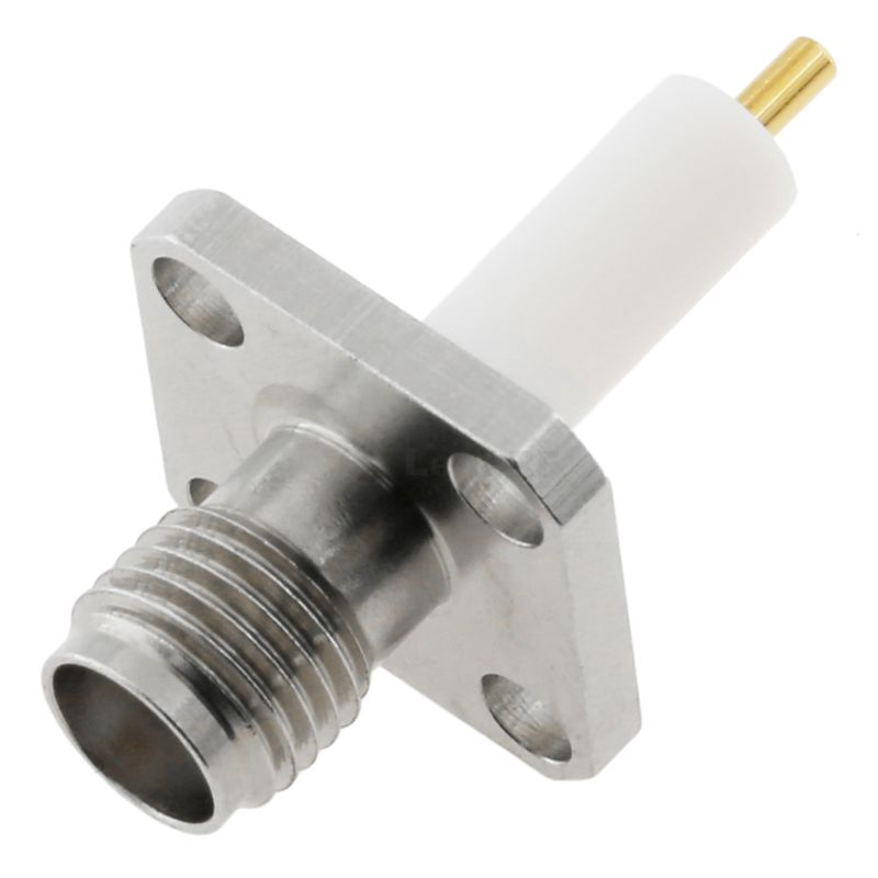 SMA Connector Jack Flange Mount Straight For Microstrip