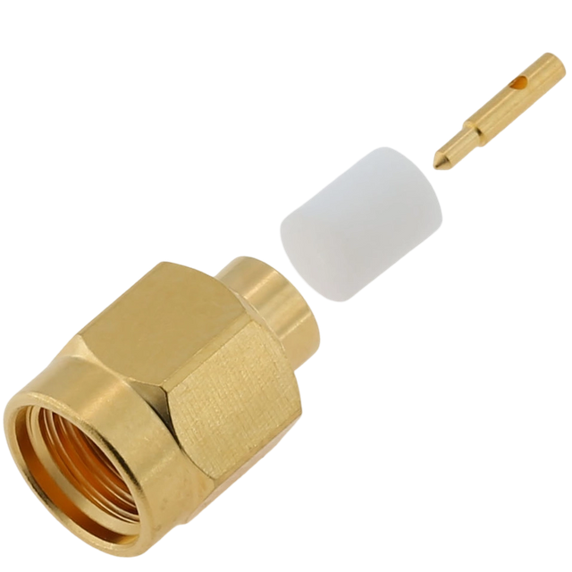 SMA Plug Stainless Steel Connector Solder Straight For RG402,141 Cable 