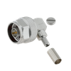 High Reliability Type-N Male Connector Right Angle Crimping Brass Nickel Plated For RG58 RG223 Cable 