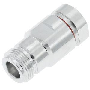 N-Type Connector Jack Straight Clamp Type for 1/4" Flexible Coaxial Cable, Low PIM