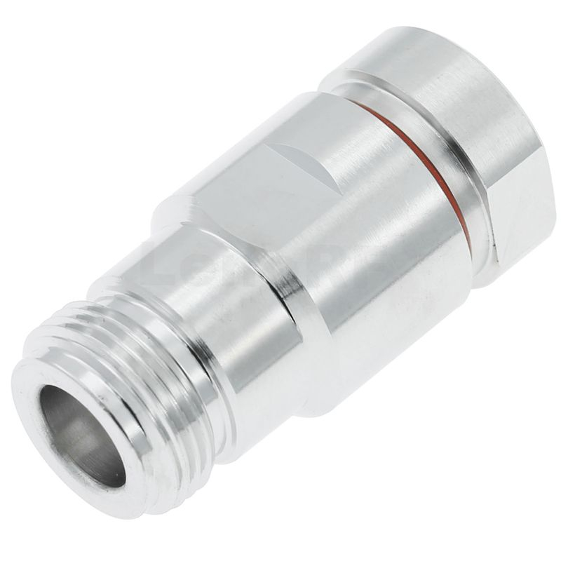 N-Type Connector Jack Straight Clamp Type for 1/4" Flexible Coaxial Cable, Low PIM