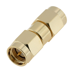 Low Loss SMA Male To Male Straight Brass Body Adapter For Communication