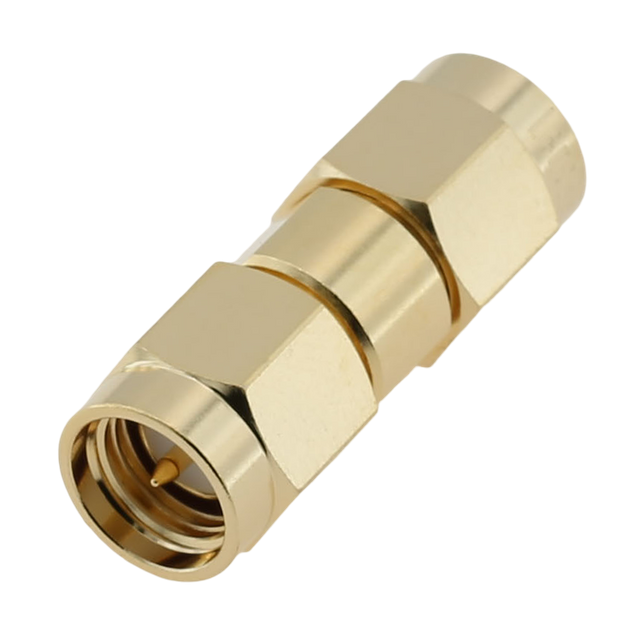 Low Loss SMA Male To Male Straight Brass Body Adapter For Communication