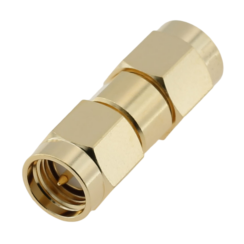 Low Loss SMA Male To Male Straight Brass Body Adapter For Communication