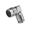 N Connectors Plug Clamping Right Angle For RG214 Coaxial Cable