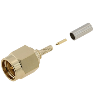 SMA Plug Connector Straight Crimping For RG178 Cable