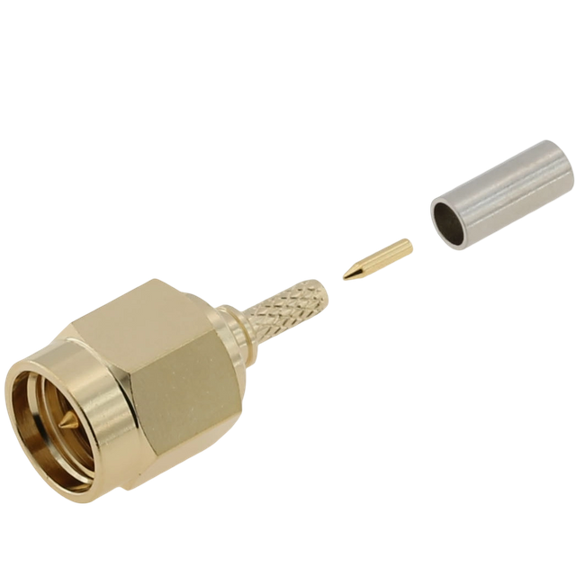 SMA Plug Connector Straight Crimping For RG178 Cable