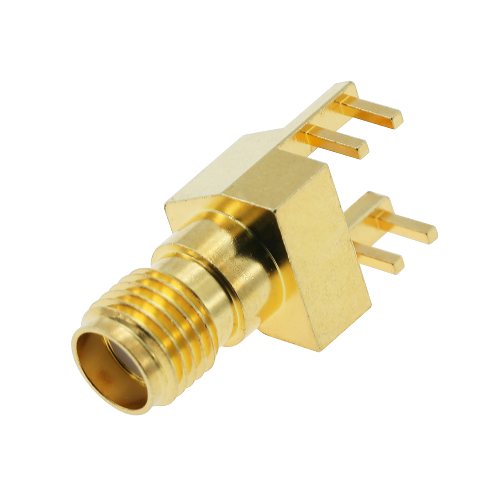 SMA Female Connector Edge Lock For PCB