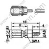SSMC MALE CRIMP FOR RG178 RF Connector