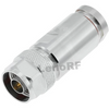 N Connector Plug Straight Clamping For 1/4" Flexible Cable