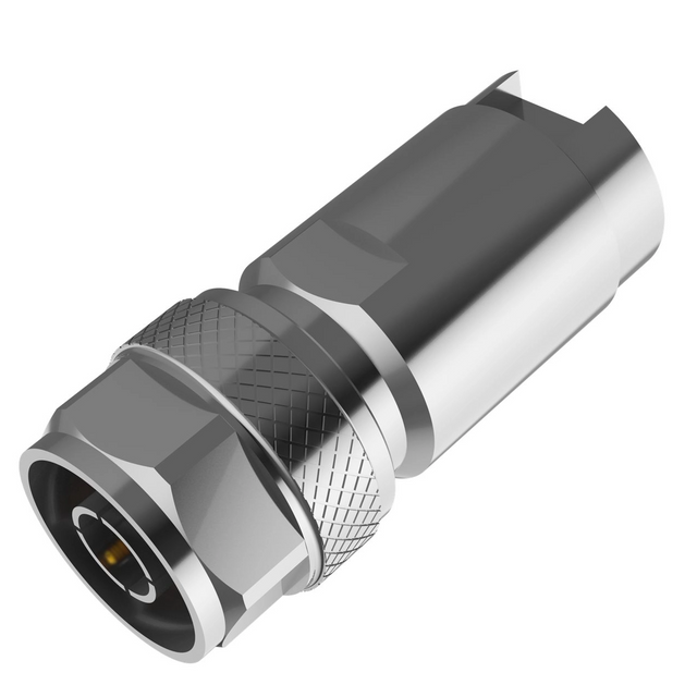 N Connector Plug Straight Clamping For 1/2" Flexible Cable