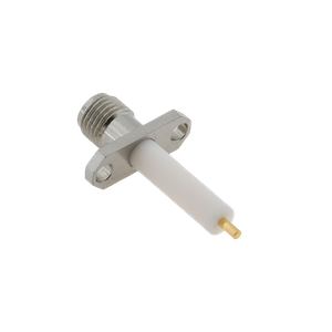 SMA Jack Connector Straight Flange For PCB - Stainless Steel