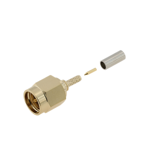 SMA Plug Connector Straight Crimping For RG178 Cable