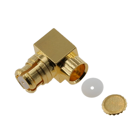 SMP Connectors Jack Solder Right Angle For 086 Cable