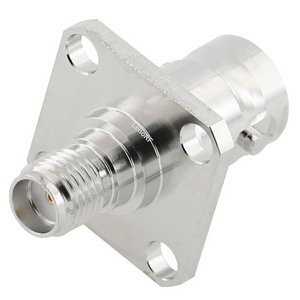 SMA Jack to BNC Jack Flange Straight Adapter 50 Ohm 