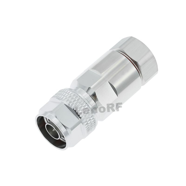 N Connectors Plug Straight Clamping For 1/2" Super Flexible Cable