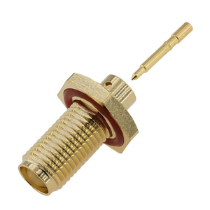 RP-SMA Jack Connector Bulkhead Solder Straight For RG402,141 Cable 