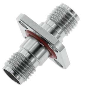 2.92 mm Jack To Jack Flange Adapter 50 OHM Straight Stainless Steel 