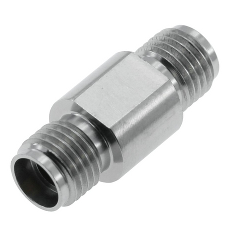 3.5 mm Jack To Jack Adapter 50 OHM Straight Stainless Steel 