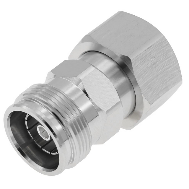 4.3-10 Plug To Jack Adapter 50 OHM Brass Body