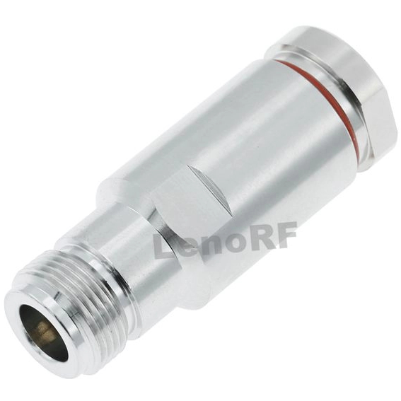 N Connector Jack Clamping Straight For 1/4" Flexible Coaxial Cable