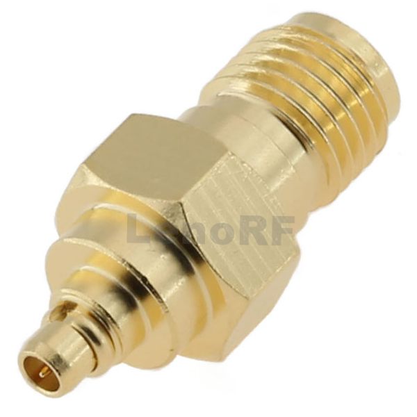 High-performance SMA Female to MMCX Male Adapter Brass Gold Plated