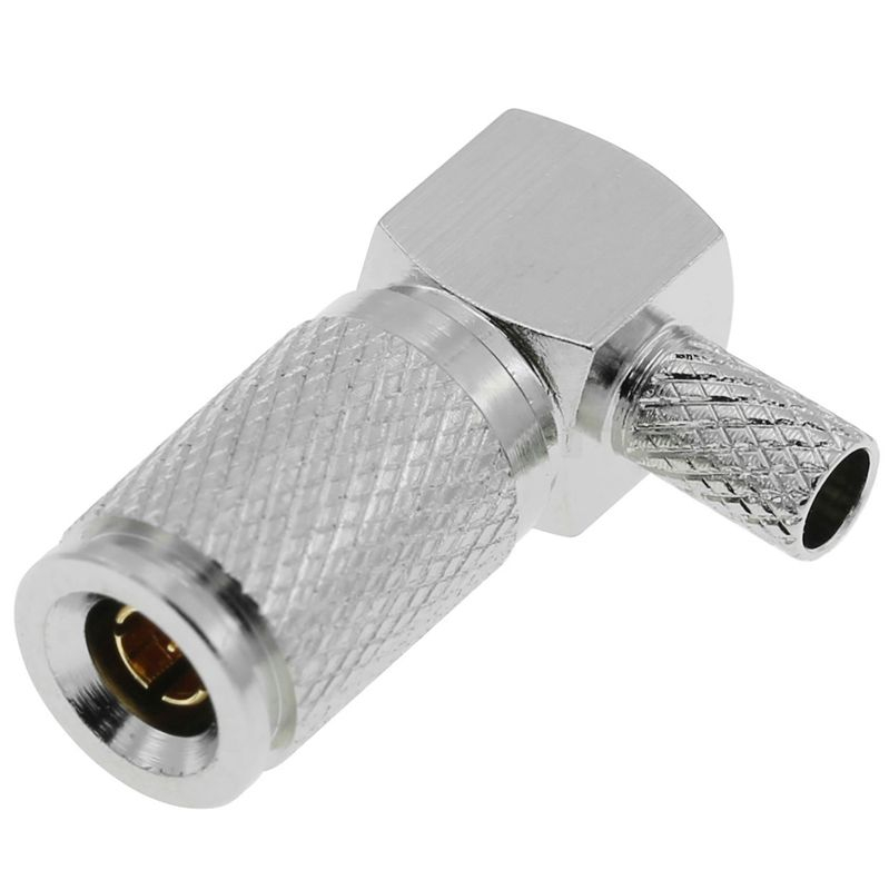 1.0/2.3 Connector Plug Right Angle Crimping For 3.6 Coaxial Cable