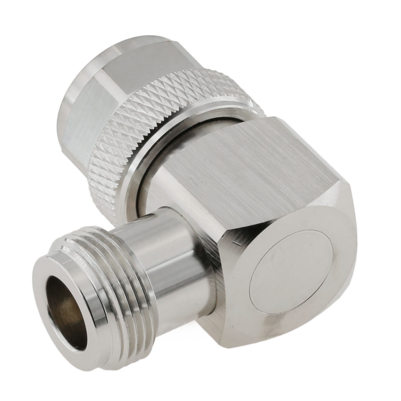 High Performance Type-N Male To Female Right Angle Brass Body Adapter For RF Communication